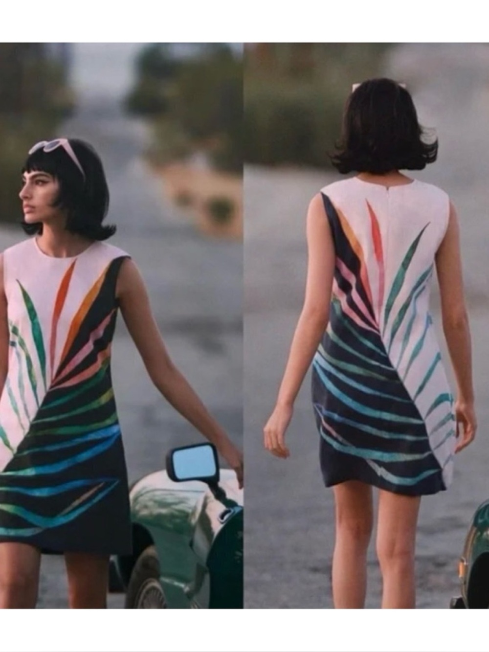 NWOT Anthropologie Conditions Apply Palm Mini Shift Dress  Size Small